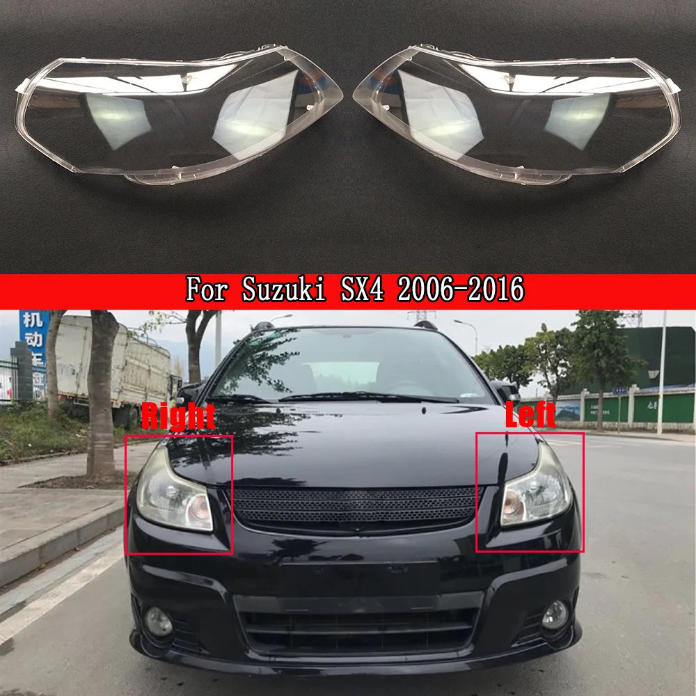 

Car Front Headlight Lens Cover Auto Shell Headlamp Lampshade Glass Lampcover Head lamp light cover For Suzuki SX4 2006~2016