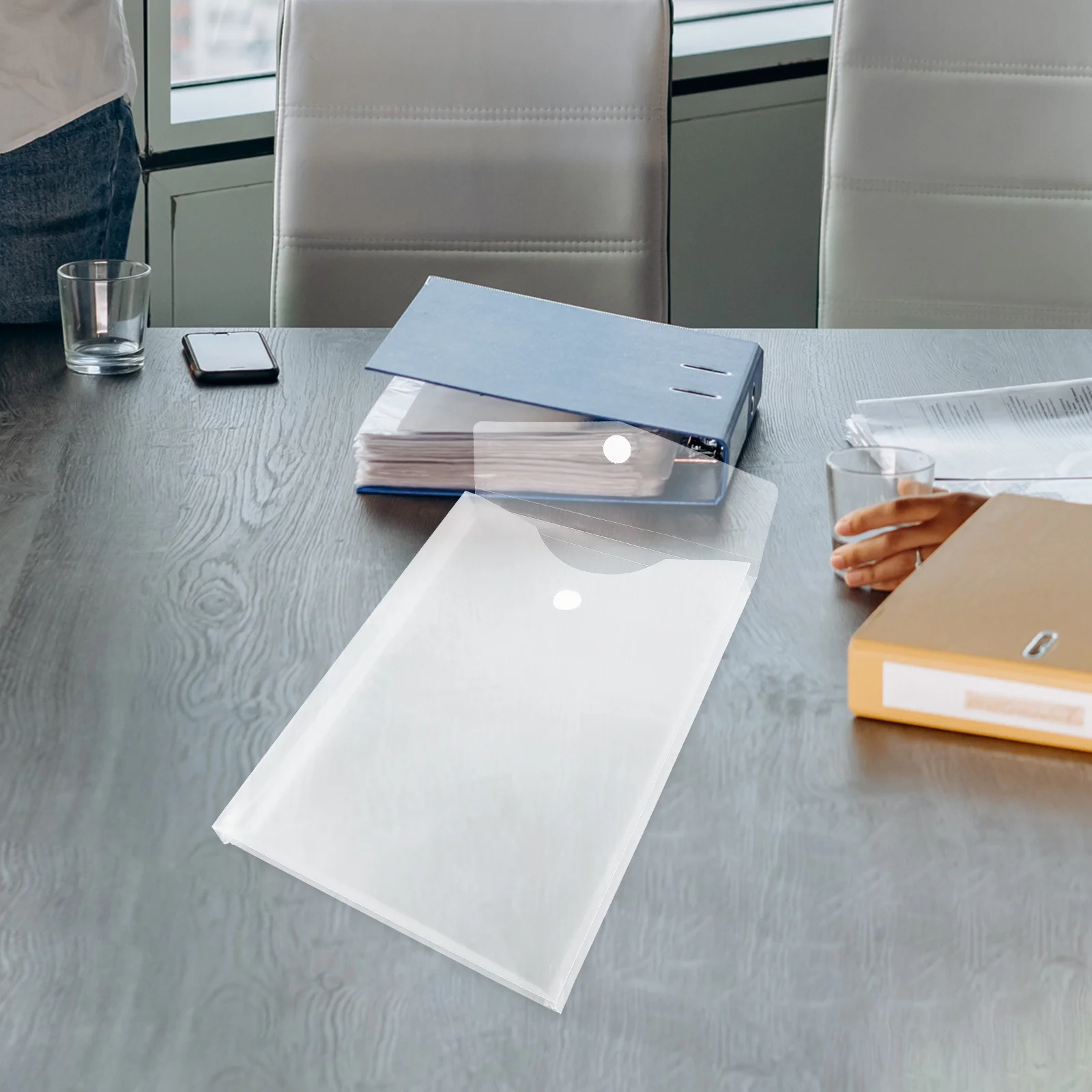 

10pcs Paperboard Storage Bags Colored File Pockets Snap Button Document Holder For Office School Stationery Organizer