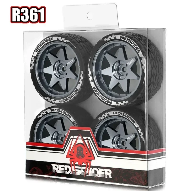 4pcs 1/10 65mm Tire Metal Wheel Rim 12mm Hex for Tamiya TT01 TT02 TT02B TA06 XV01 XV02 PTG-2 1/10 RC Racing Car Upgrade Parts