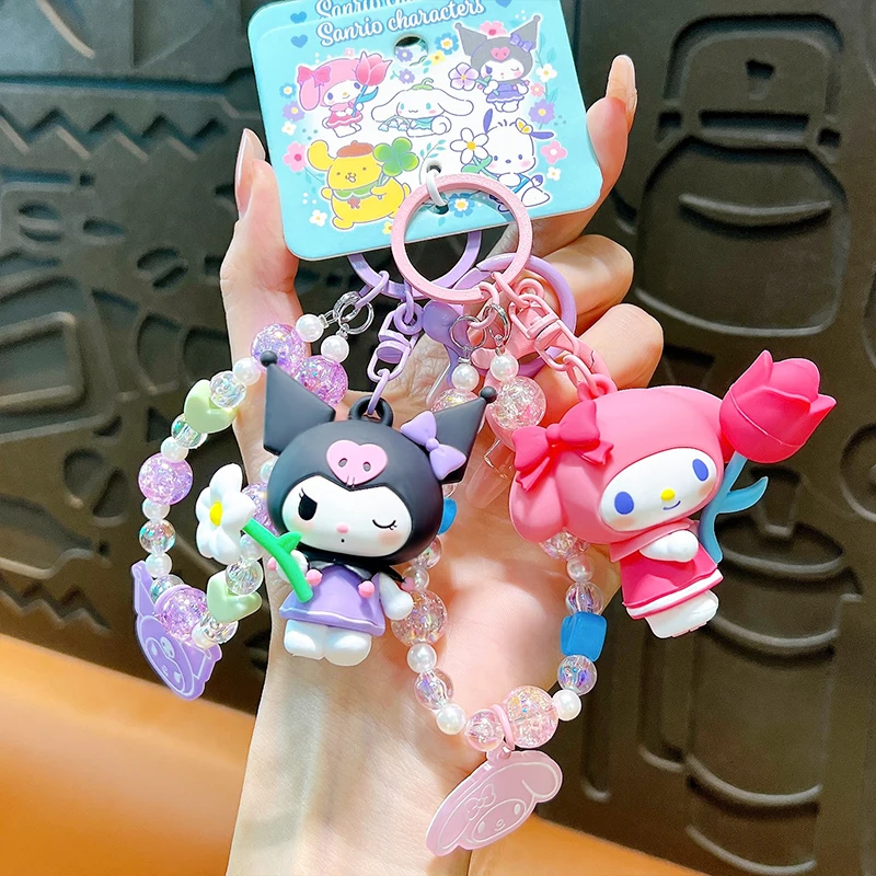 พวงกุญแจตุ๊กตาซานริโอ้ คุโรมิ ปอมปอมปุริน ซินนามอโรล เมโลดี้ ปาชาคู ของเล่นสะสม ของขวัญ