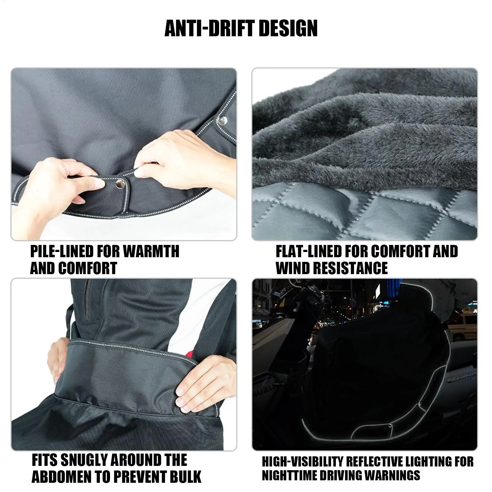 

Wind Guard Cover For Scooter Warm Quick-Release Scooter Apron Lower Body Cover For Women Men Adults Outdoor Rides Motorcycle