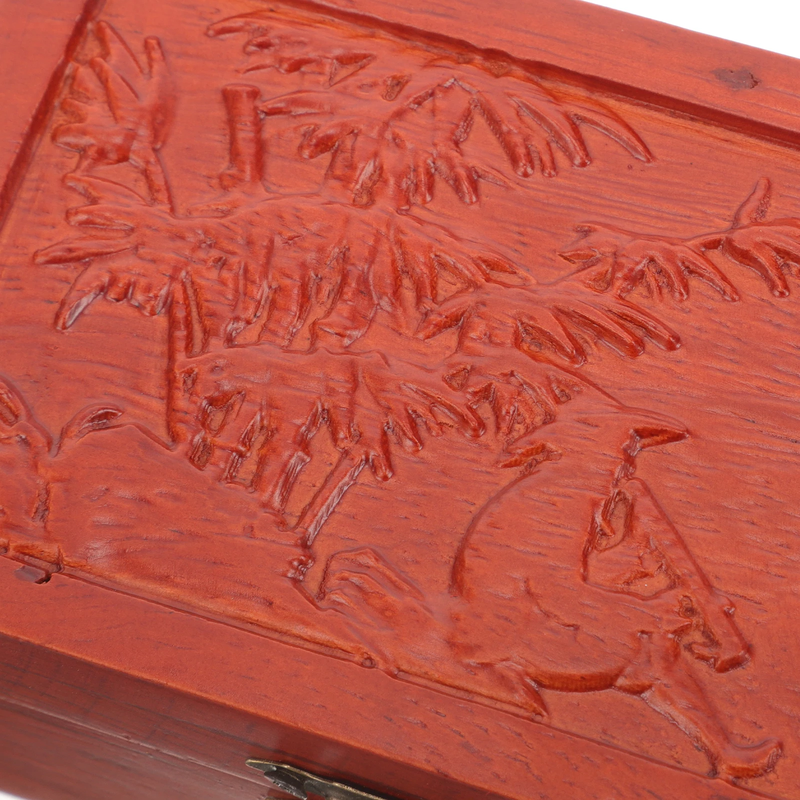 

Vintage Wooden Jewelry Box Storage Organizer Case Red Sandalwood Trinket Box Large Capacity Retro Design Desktop Home Decor