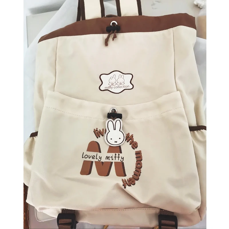 

Miffy Camping Drawstring Backpack Waterproof Large Capacity Sports & Travel Backpack for Women Versatile Lightweight for Outdoor