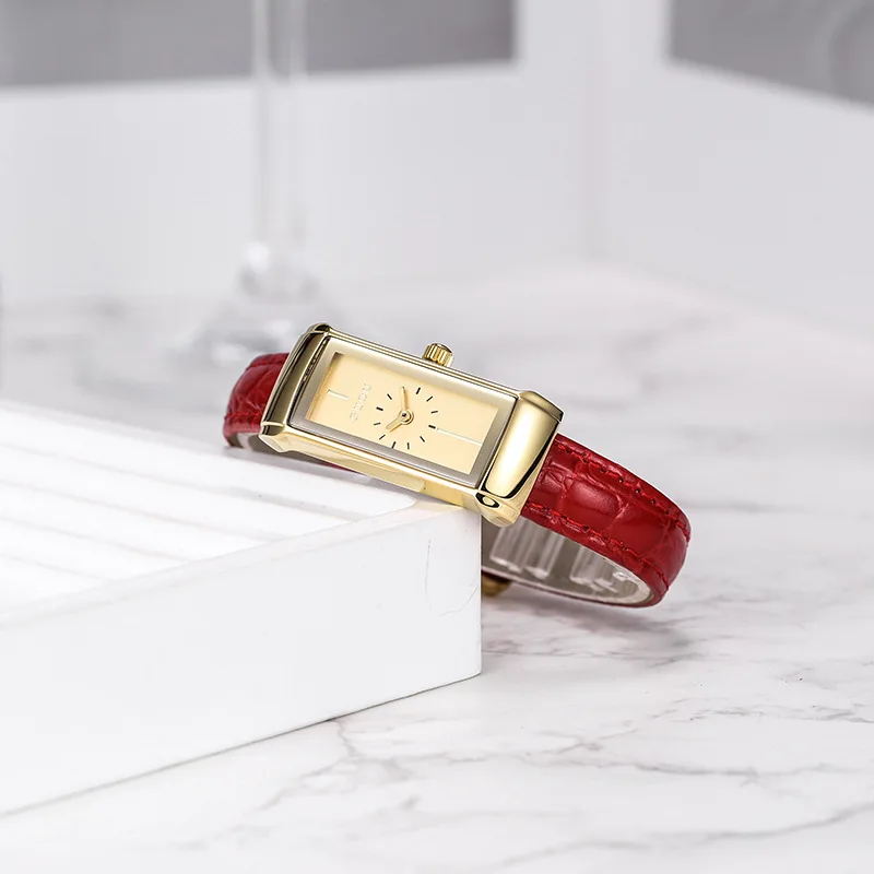 2026 New Luxury Brand Women'S Watch, Square Design, Vintage Style, Ladies' Accessory, Fashionable Quartz Wristwatch