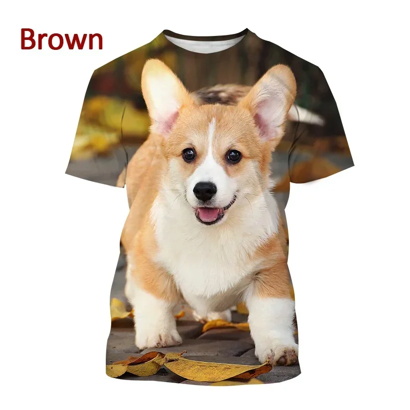 Summer Causal Harajuku Tops Oversized Short Sleeve Cute Dog 3d Print T Shirt for Man Casual Fashion T Shirt Y2K Clothing