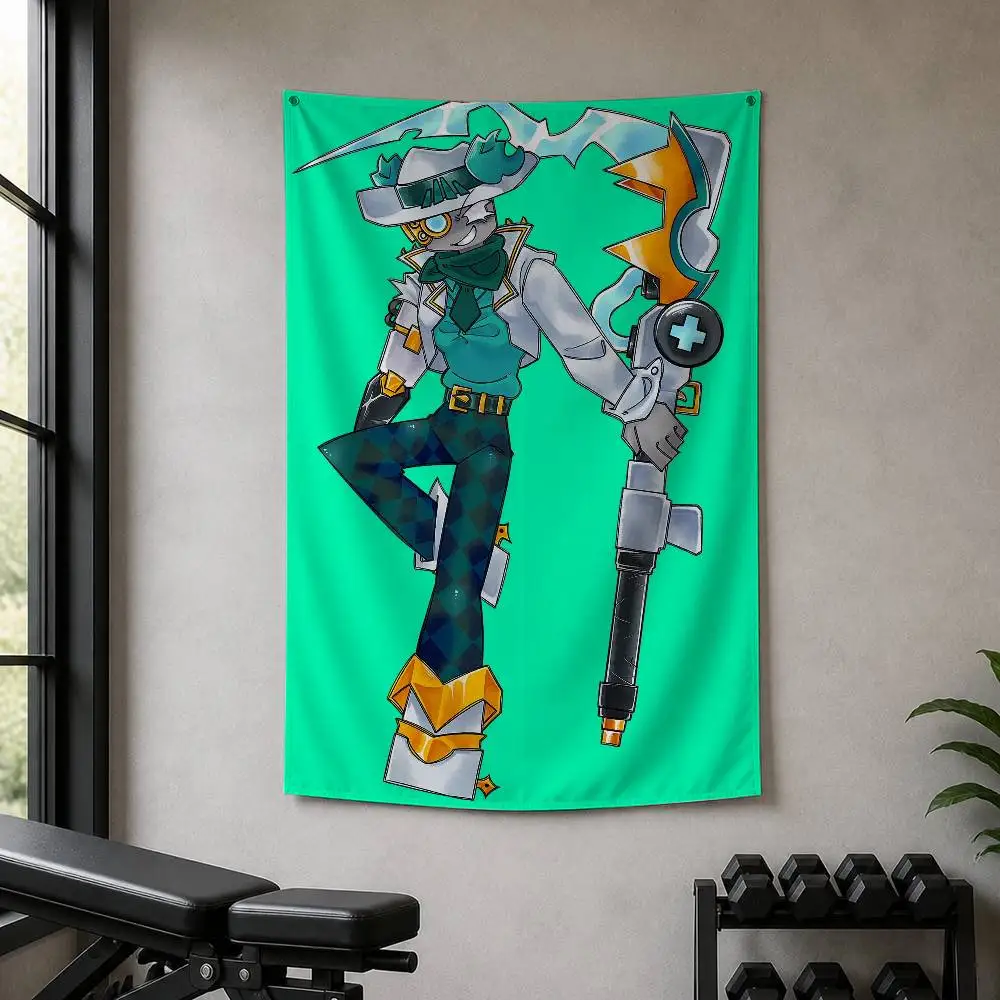 Hot Game P-Phighting S-Scythe Enamel  Decorative Wall Flag Banner for Home Garden Garage Indoor Outdoor Decor