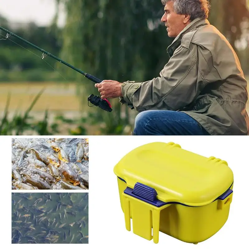 Insulated Fishing Bait Container Worm Bait Station Holder Case Portable Waterproof Tackle Box Container With Lanyard For Fishing