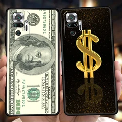USD Dollar Cash Luxury Phone Case Cover for Redmi 14C 10C Note 14 13 12 10 11 Pro Plus 7 8T K40 K50 Gaming Pro Plus 5G TPU Shell