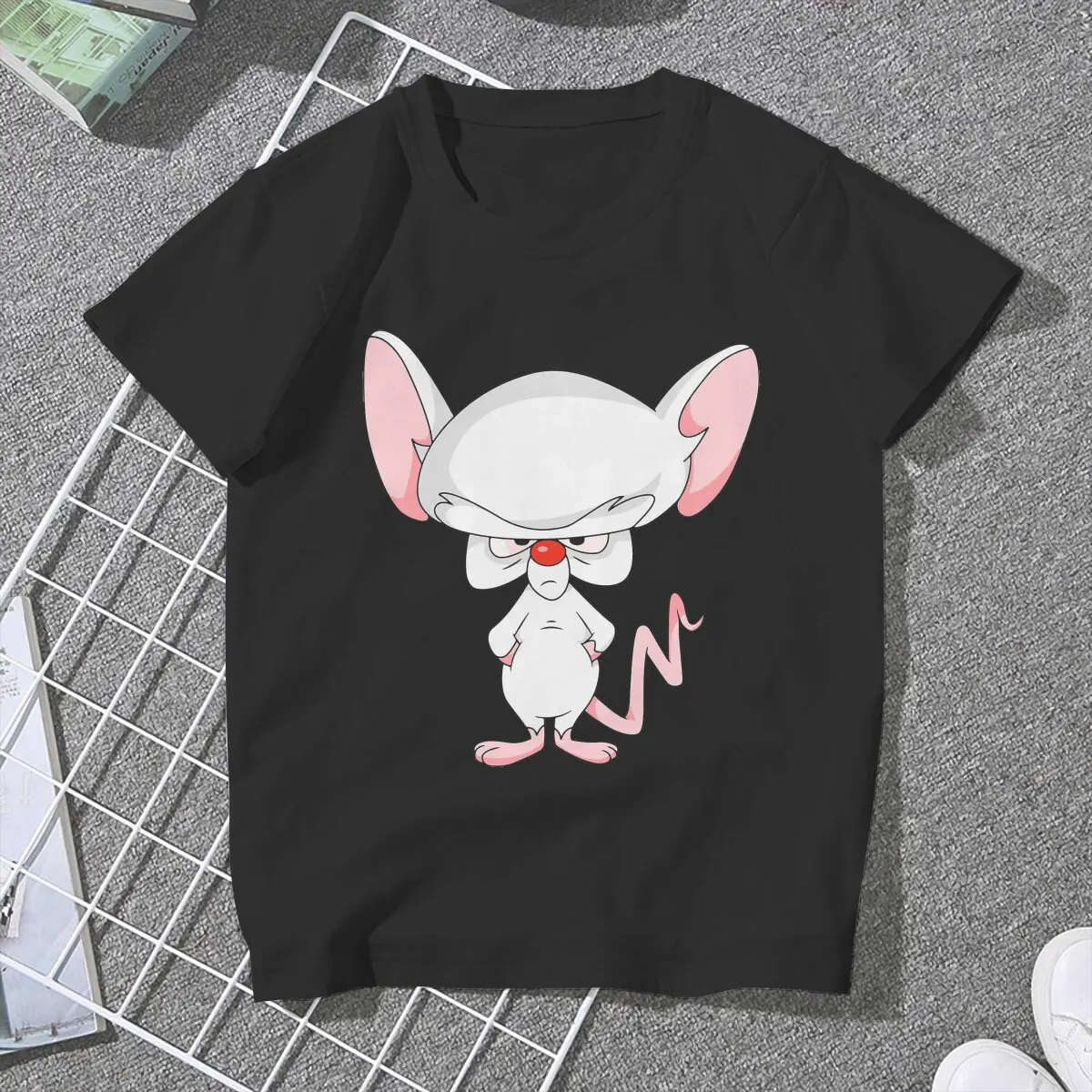 Look You Female Shirts Pinky and the Brain TV Large Vintage Women Clothing Harajuku Casual Feminine Blusas