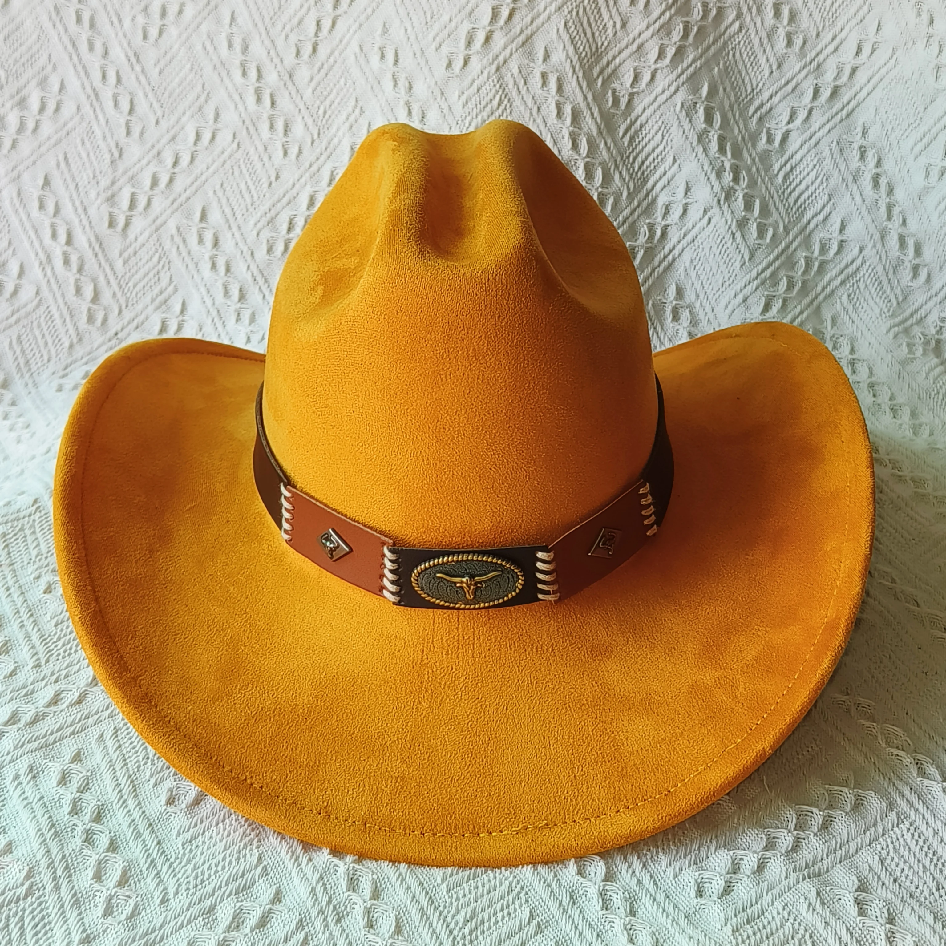 Retro Cowboy Hat Winter vegan suede cowboy Hat Jazz hat Suede Cowgirl wide brim fashion Felt Fedora Hat Panama sombrero hombre