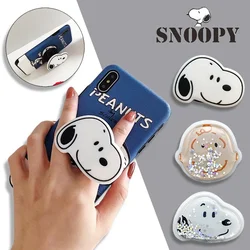 Snoopy Mobile Phone Holder Bracket Girls Finger Ring Stand Retractable Air Sac Finger Holder for IPhone Phone Accessories Gifts