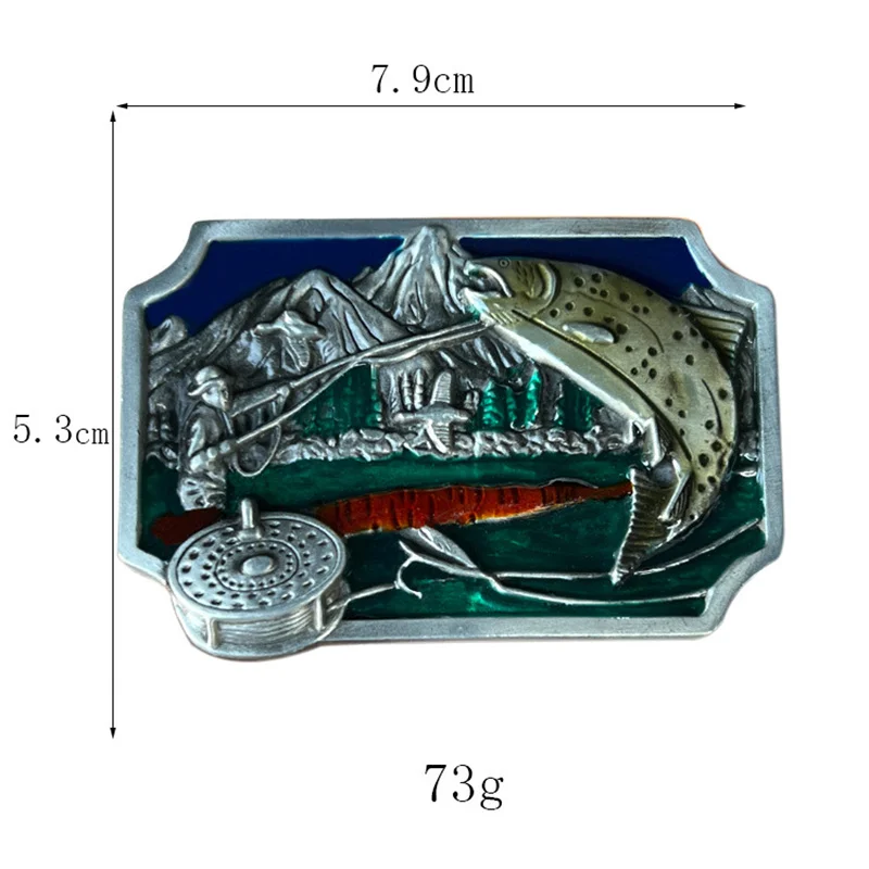 Fishing casual style belt buckle