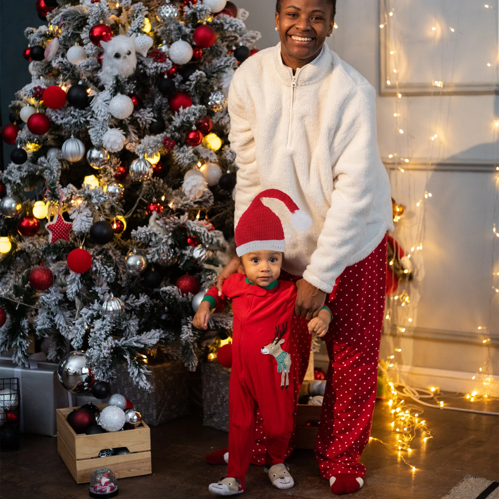 

Infant Handmade Hat Christmas Santa Style Crochet Clothes EcoFriendly Material Unisex Design For 012 Months Babies