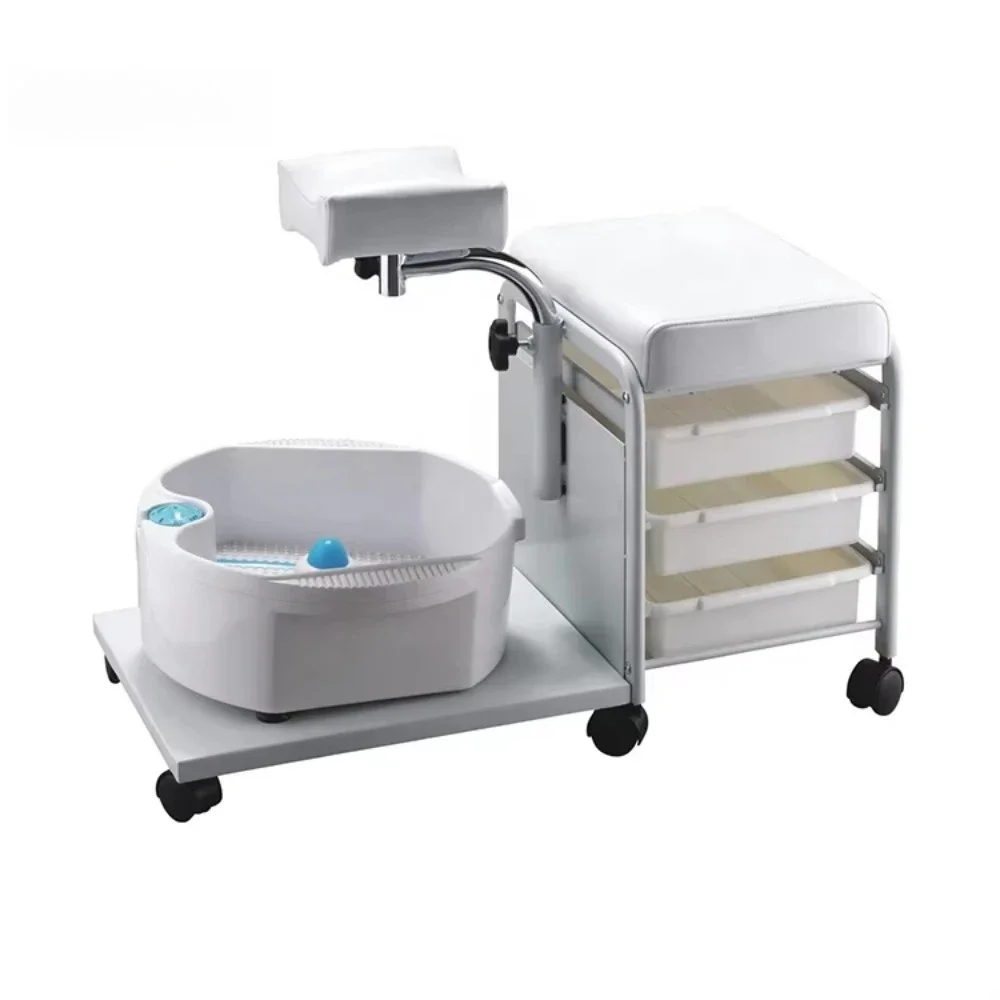 

Portable simple pedicure chair trolley with foot basin