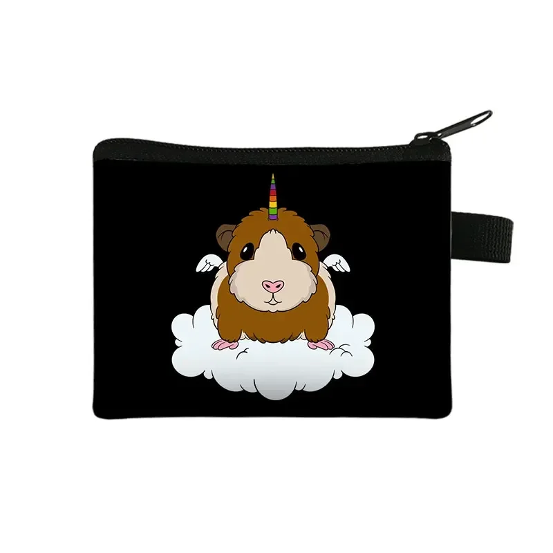 Just A Girl Who Loves Guinea Pigs Print Coin Purse Cute Pet Hamster Women Wallets Mini Handbag ID Credit Card Money Holder Bags