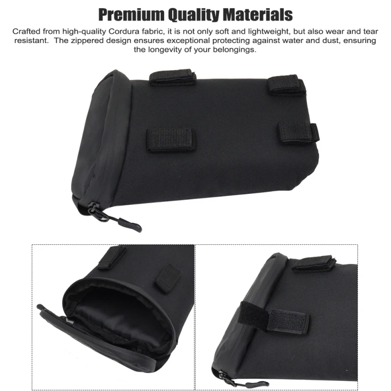 Motorcycle Tail Bag Rear Rack Luggage Tool Bag for MultistradaV4 S Rally PikesPeak Motorcycle Tail Bag Cordura Fabric Black