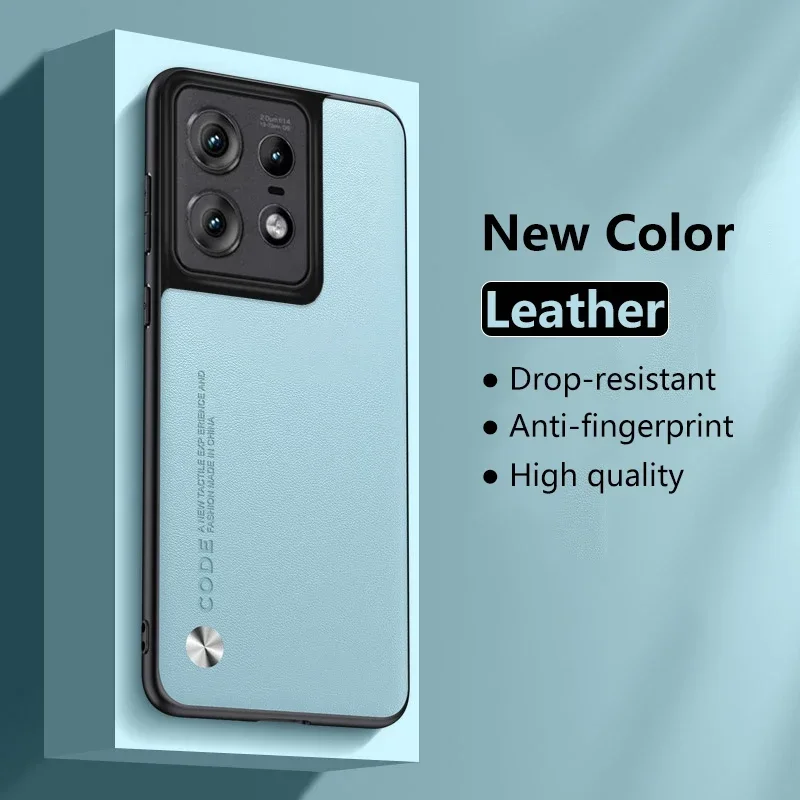 Leather Case for Motorola Moto Edge 50 Pro Luxury Carbon Fiber Matte Silicone Protection Phone Cover MotorolaEdge50Pro Coque