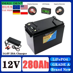 Duty free new 12V 24V 100Ah 280Ah  LiFePo4 battery pack with built-in independent BMS for solar powered ship electric vehicles