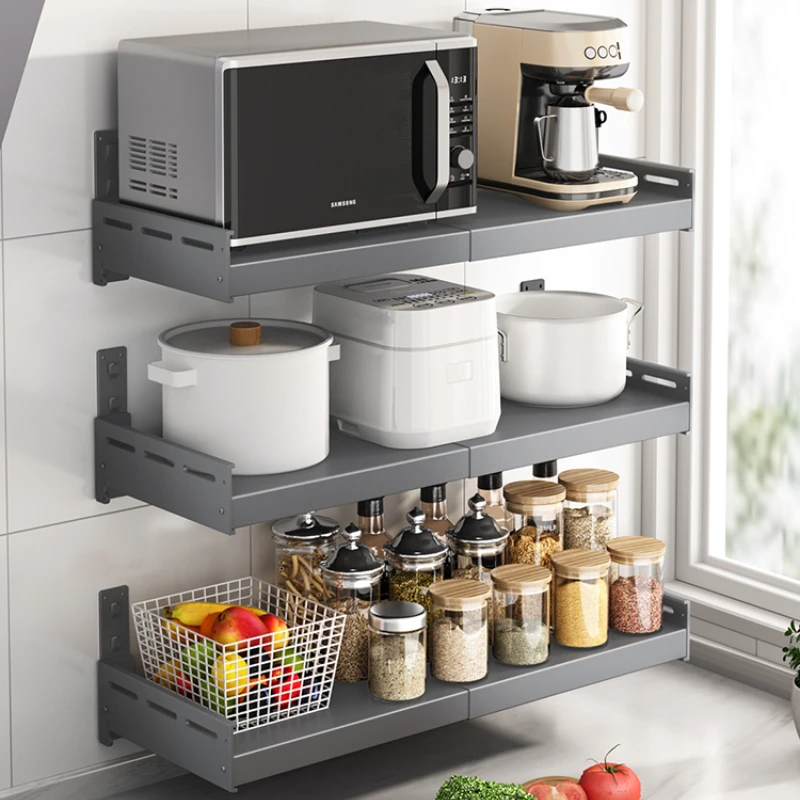 Wall-Mounted Household Oven Shelf Wall-Mounted Storage Rack Bracket