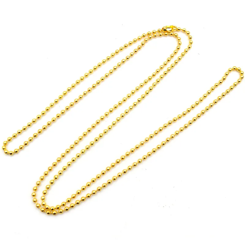 5pcs Plated Ball Beads Chain Necklace Bead Connector