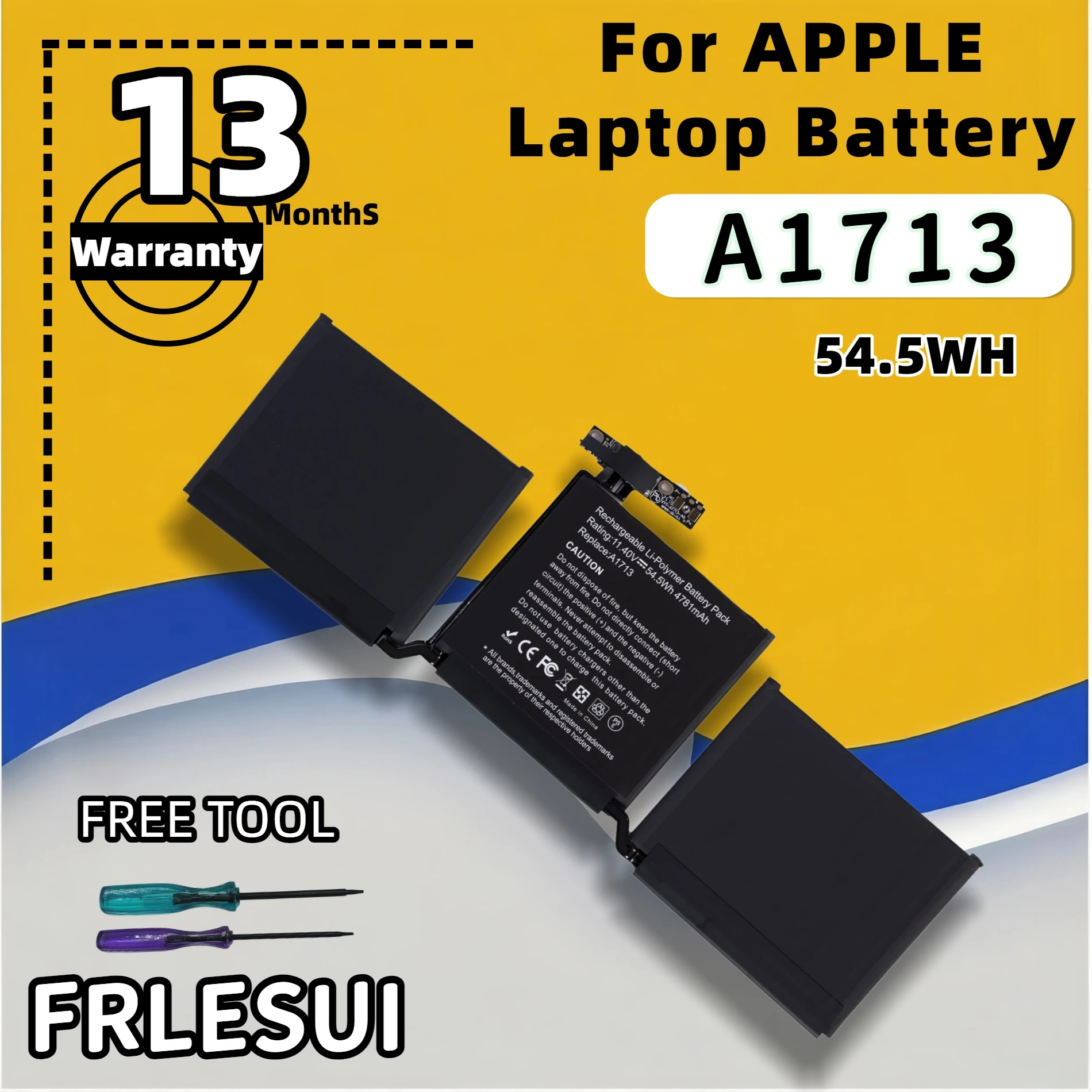 FRLESUI Battery A1713 Laptop Battery For Apple MacBook Pro 13