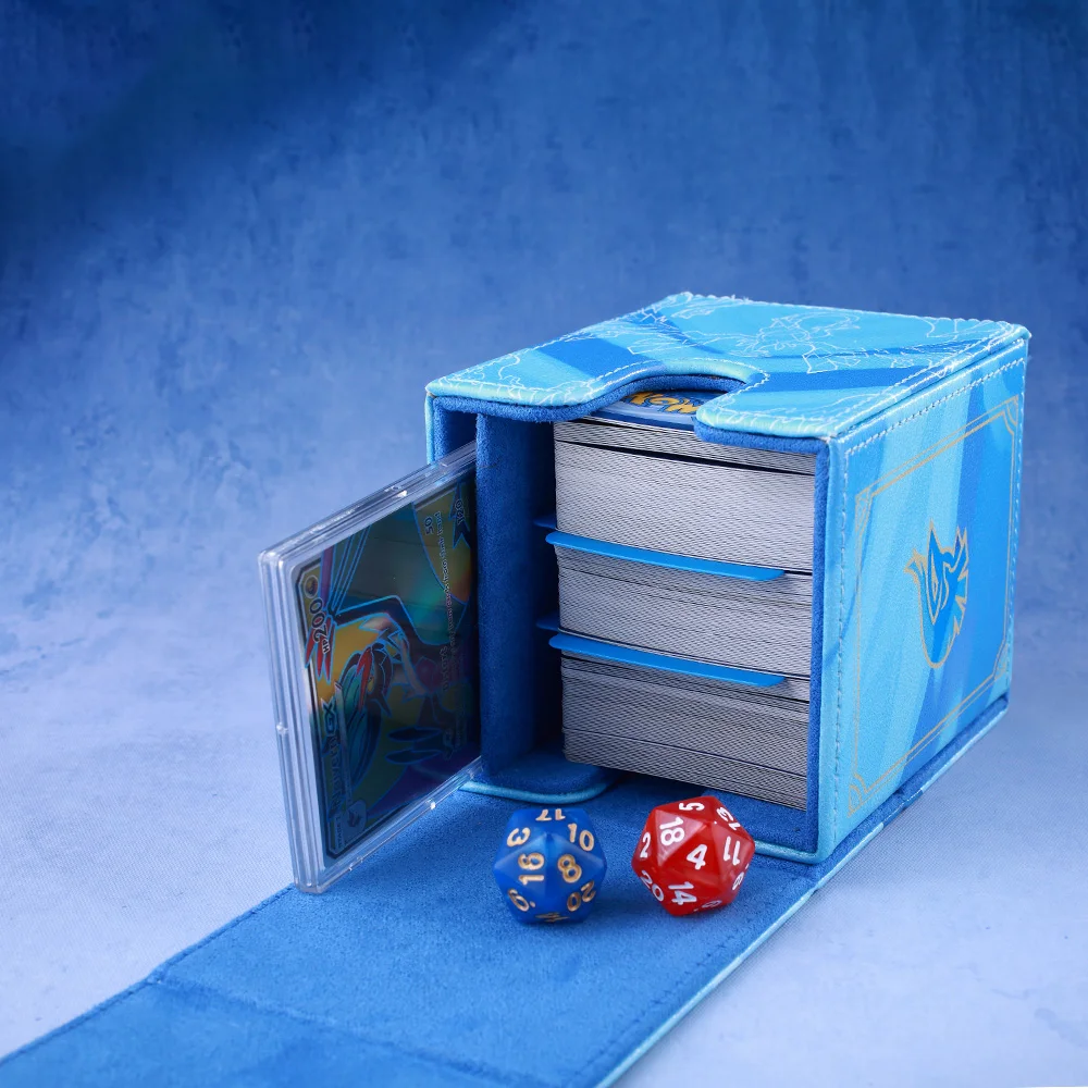 

Коробка для хранения карт Gacha Yu-Gi-Oh для карт TCG вмещает держатель для коллекционных карточек, коробка для колоды игрового командира, серия рукавов PTCG