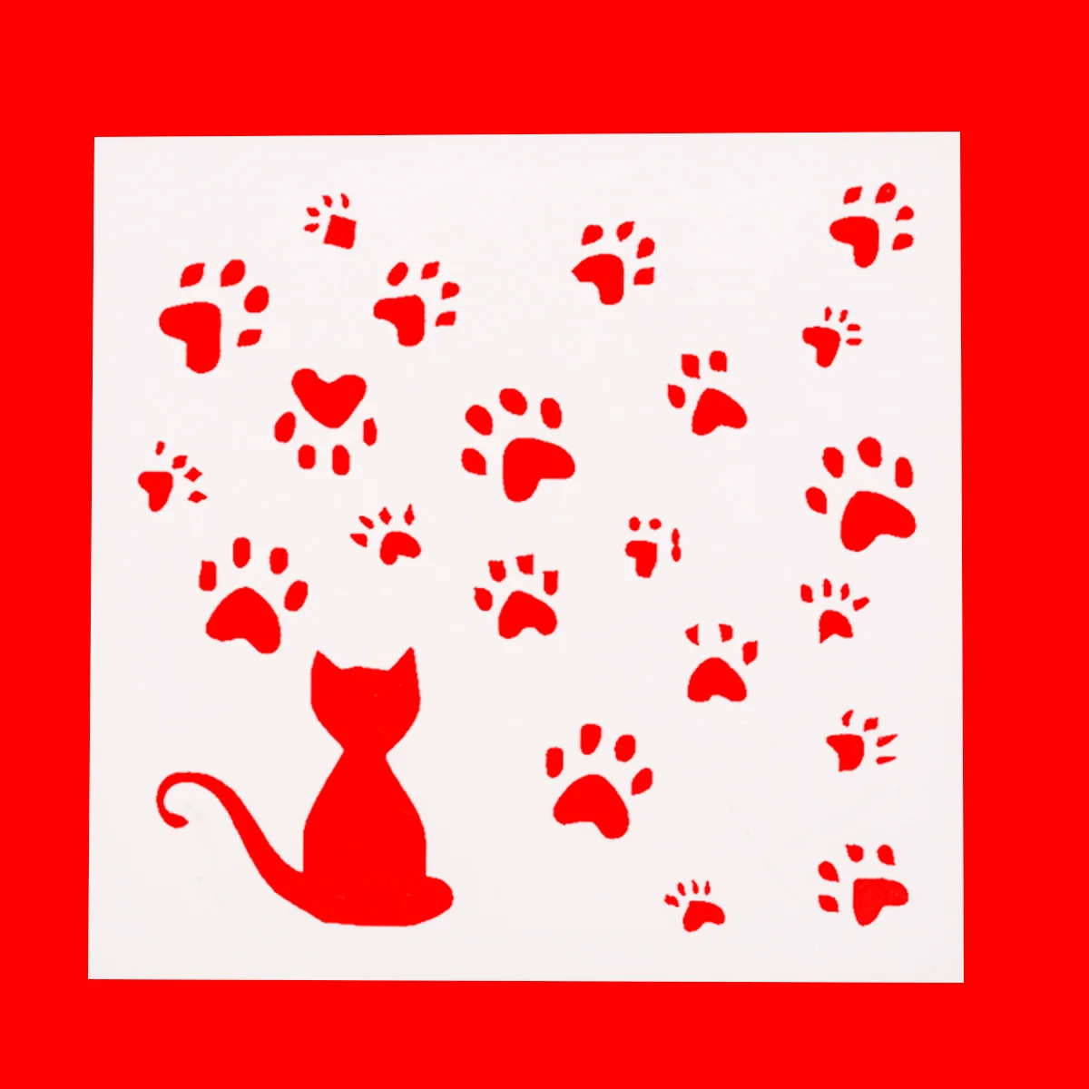 

3Pcs Cat Pattern Hollow-Out Drawing Stencils DIY Templates for Notebook Scrapbook Diary Photo Album Crafts Drawing Templates