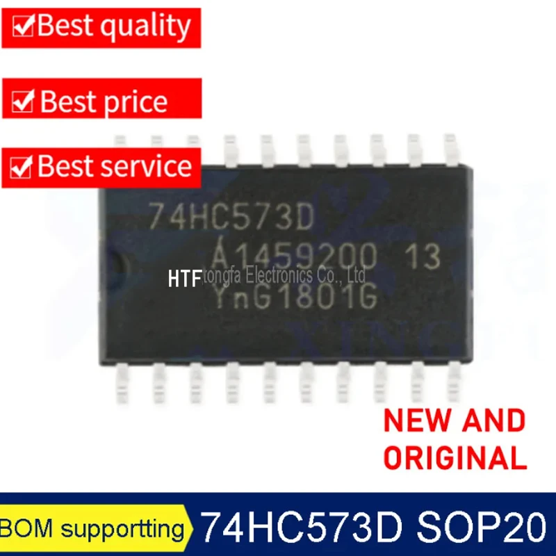 50PCS/LOT New Original  74HC573D 74HC573 SOP20 SMD Logic Gate IC Chip Integrated Circuit Semiconductor