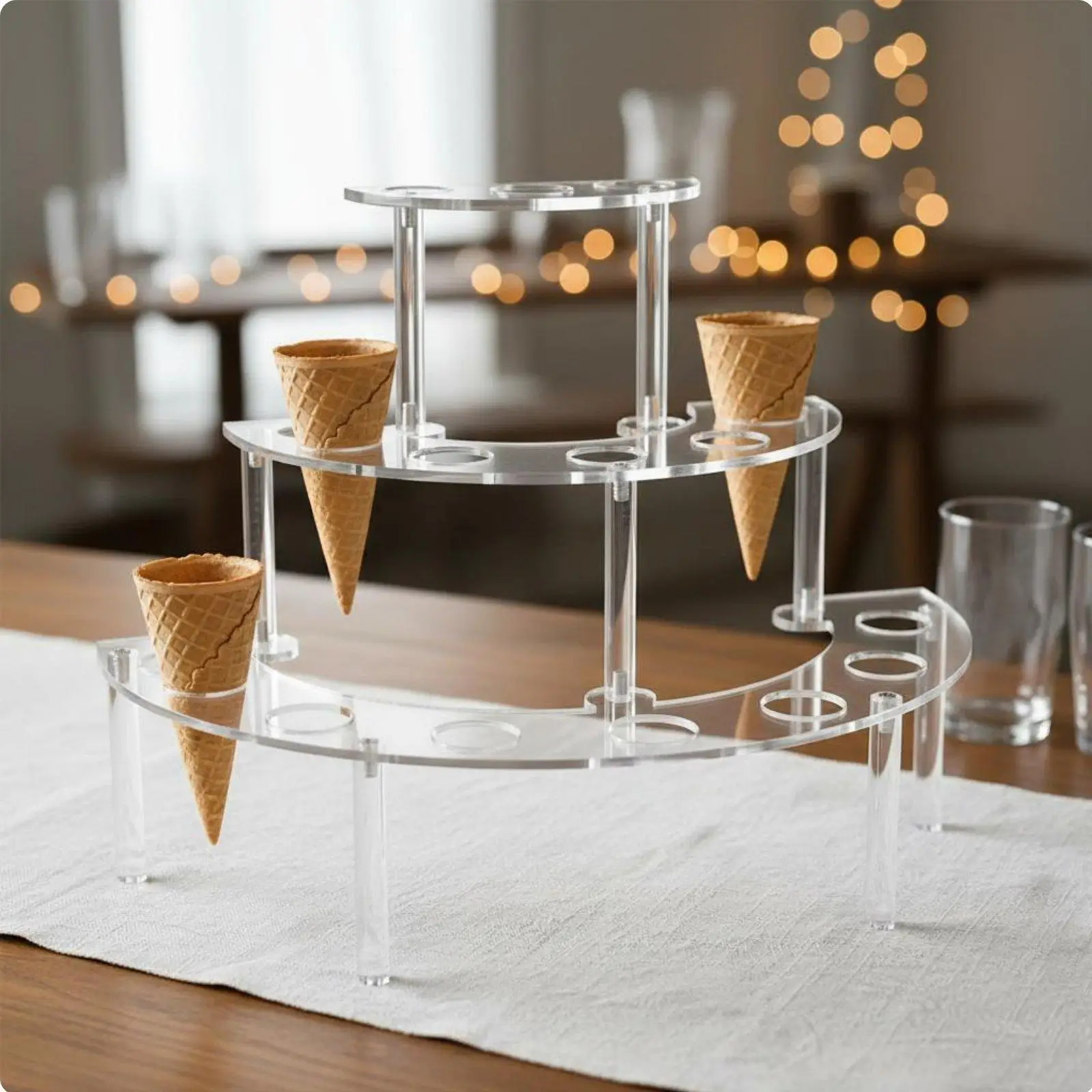 Transparent Acrylic Dessert Stand for Cupcake Cookie Snack Holder Buffet Setup