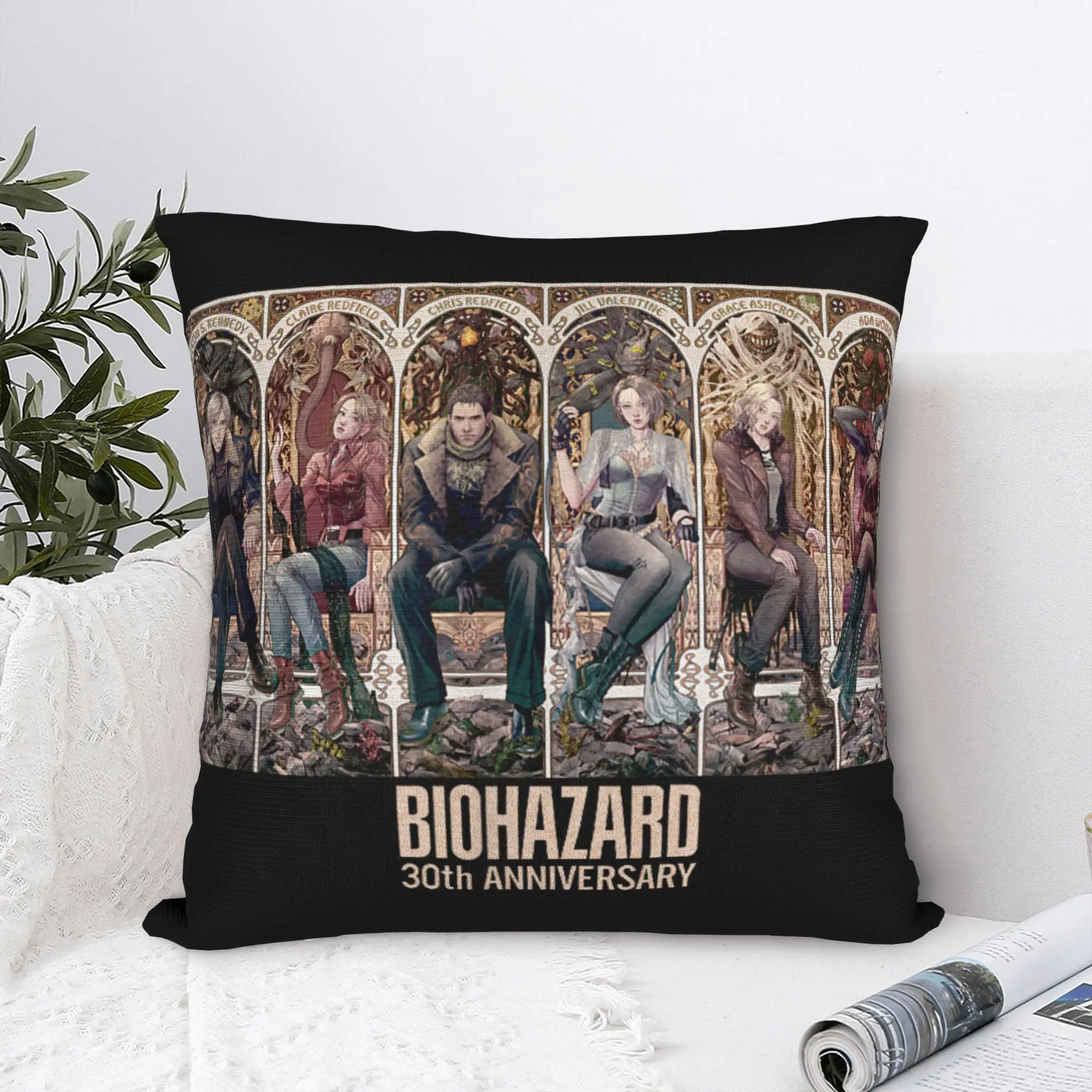 Resident Evil 30th Anniversary Key Art Pillow Case  Comfy Pillow Cover For Office Car Home Decor Fashion Pillowcases