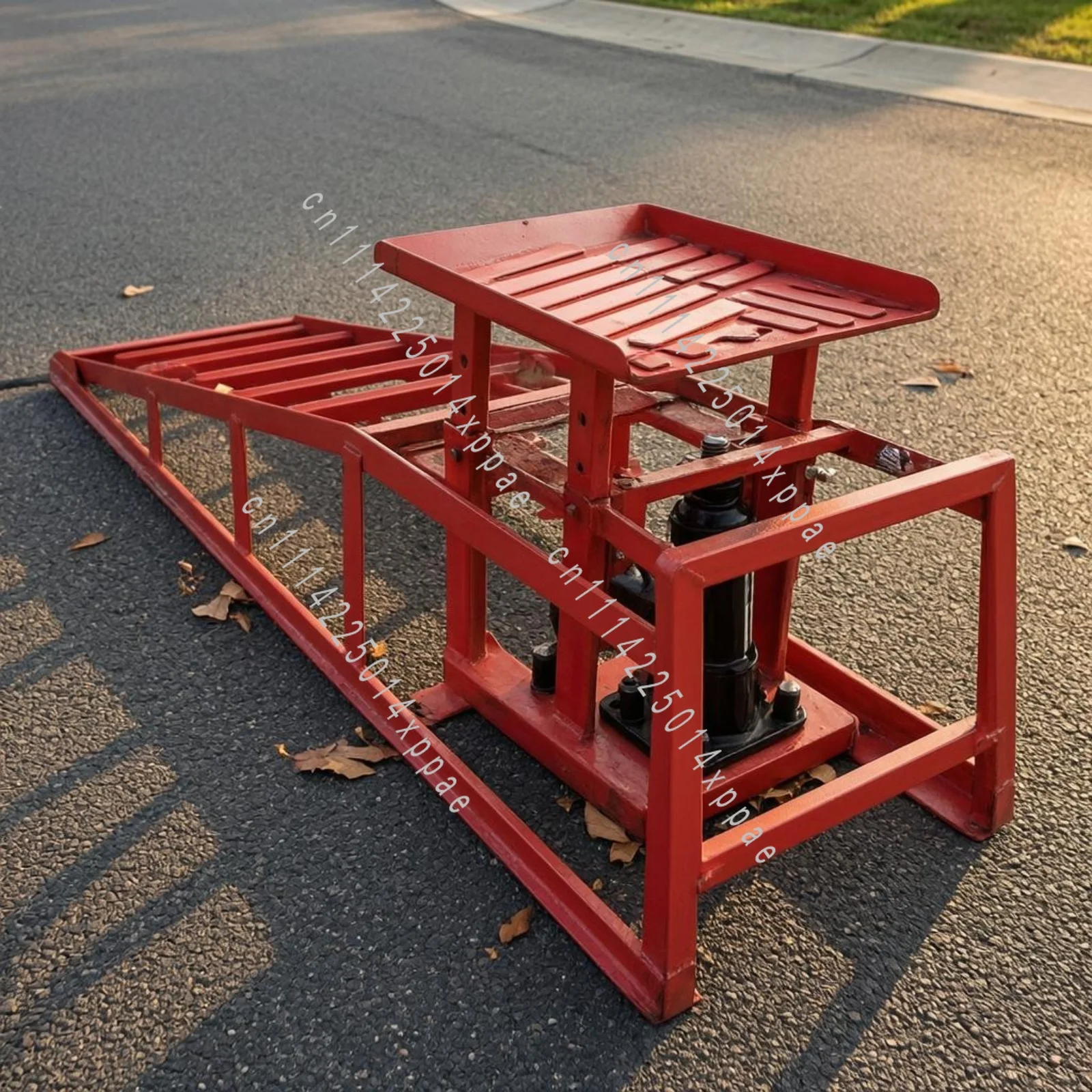 Sloped Raised Platform Car Service Ramp Welded Frame Hydraulic Car Ramp Garage Equipment