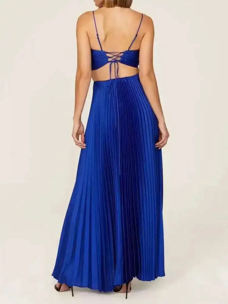 

Летнее женское сексуальное праздничное платье макси без рукавов на тонких бретельках в стиле пэчворк, новое простое женское платье с вырезами