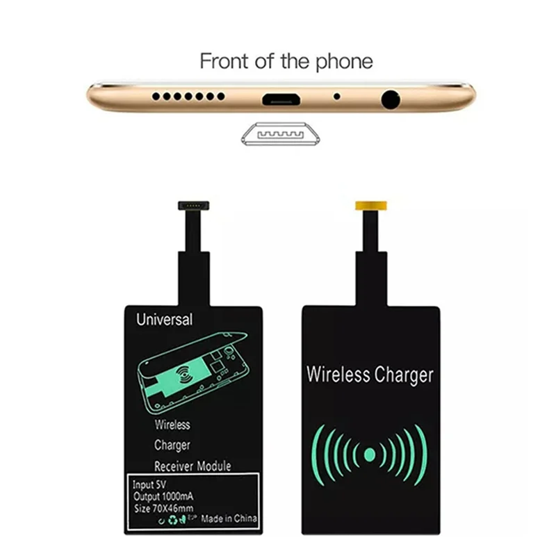 ABGI-4X محول شاحن لاسلكي خفيف الوزن عالمي سريع (لـ Micro-USB A)