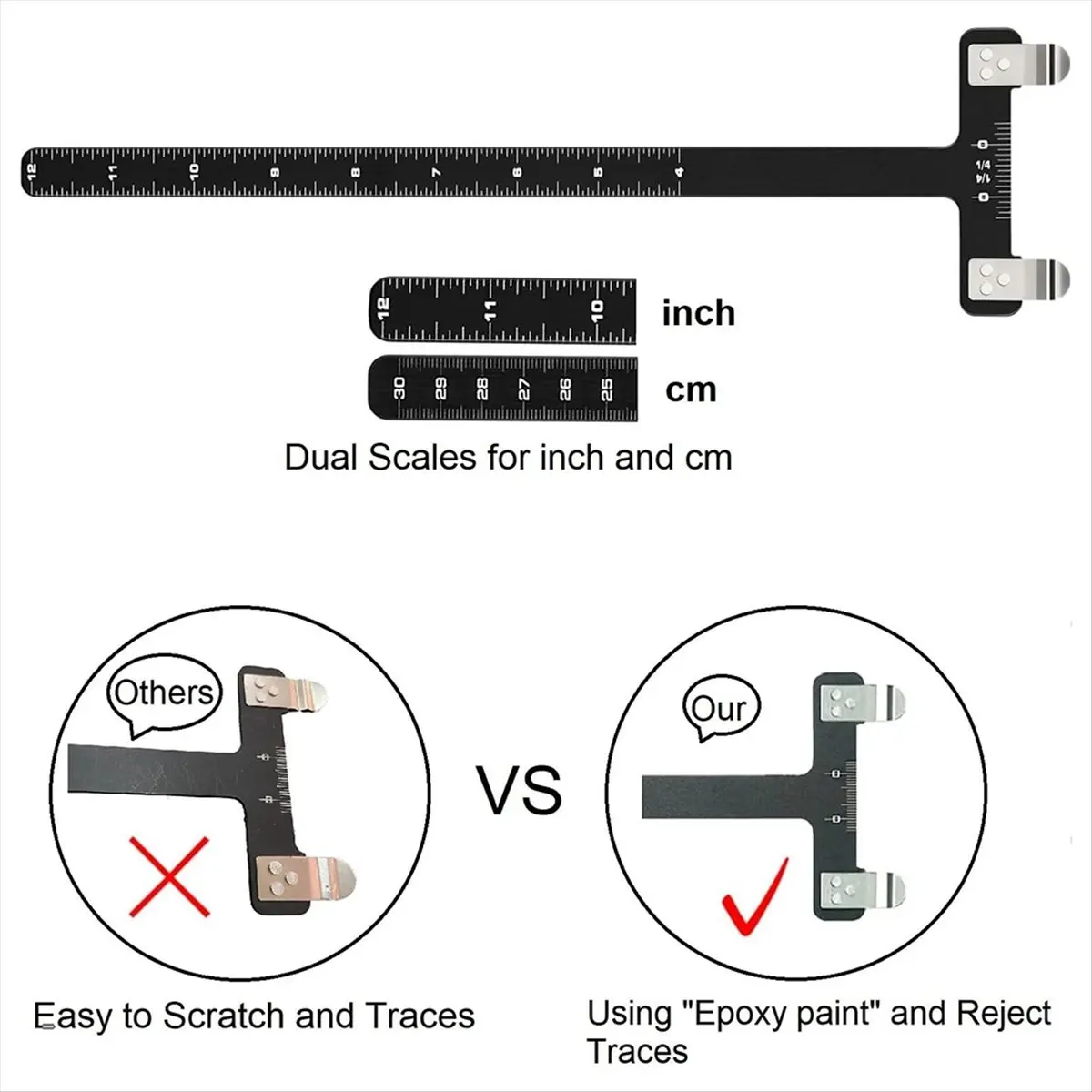 SUMMER SALE Bow String Nocking Points Set with T Square Ruler Nocking Buckle Pliers and 8pcs Nocking Buckle Set, Black