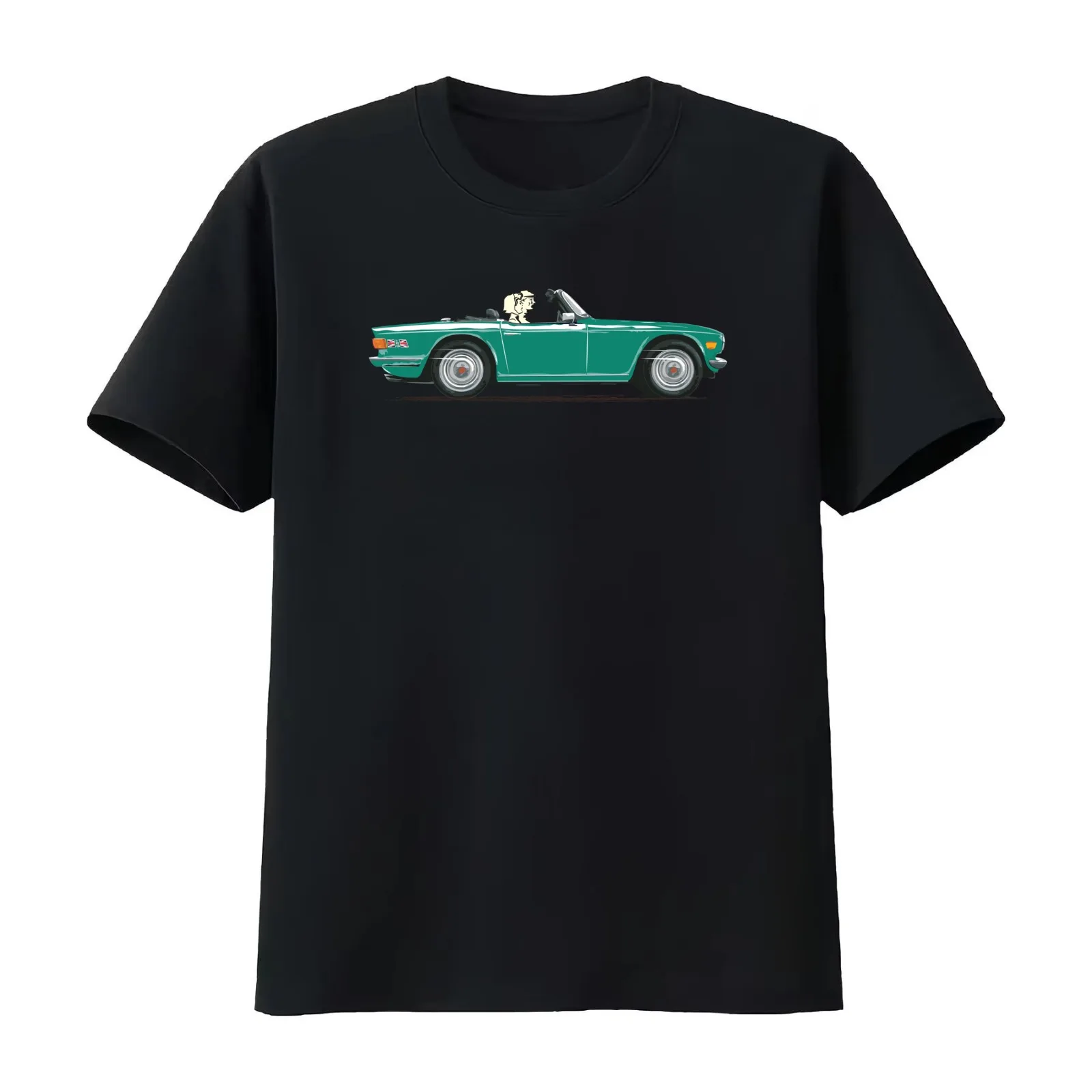 Emerald Green color TR6 – the Classic British Sports Car T-Shirt Summer Casual Cotton Tee Oversized Streetwear Tops