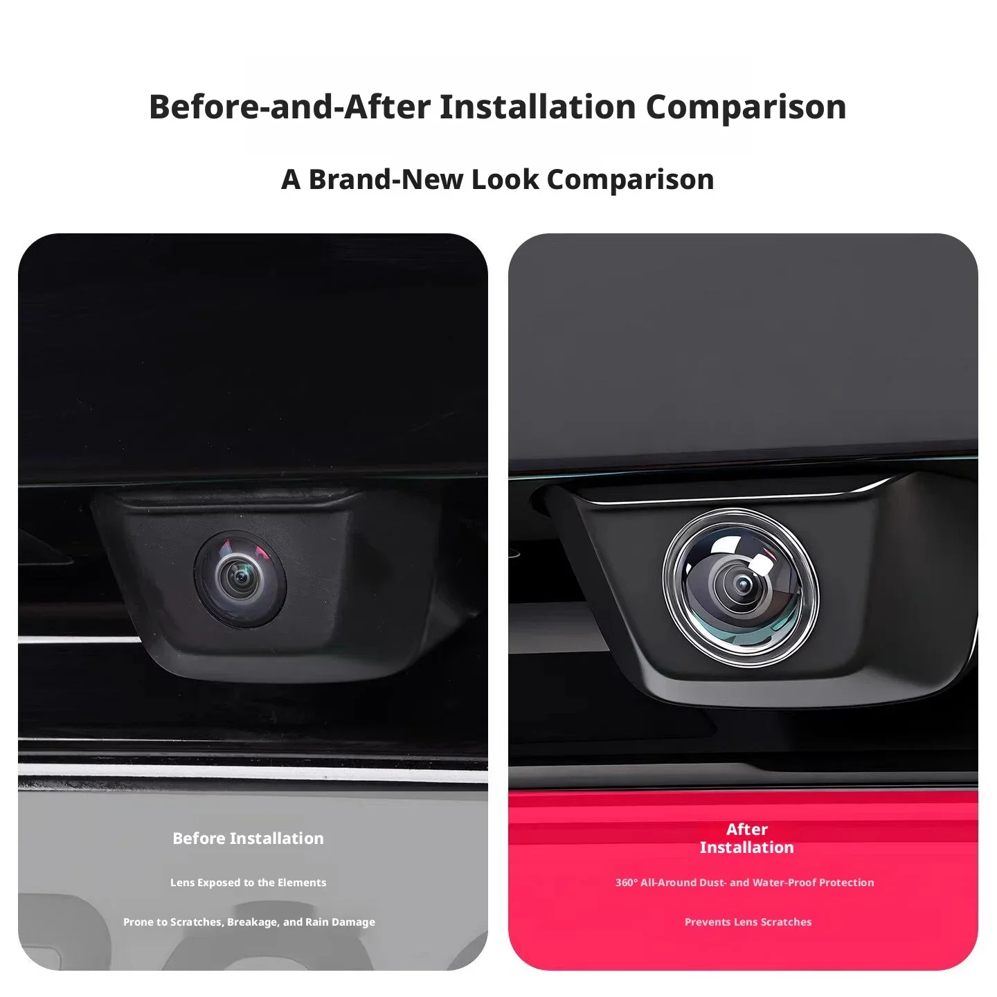 Car Front and Rear Camera Protective Cover, Rain, Sand and Stone Collision Protective Cover, Reversing Protective Equipment view 4