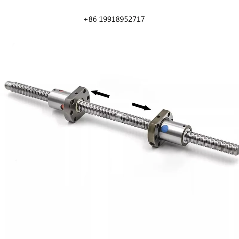 Custom left-right thread ball screw SFU2505 with FKFF standard end machining