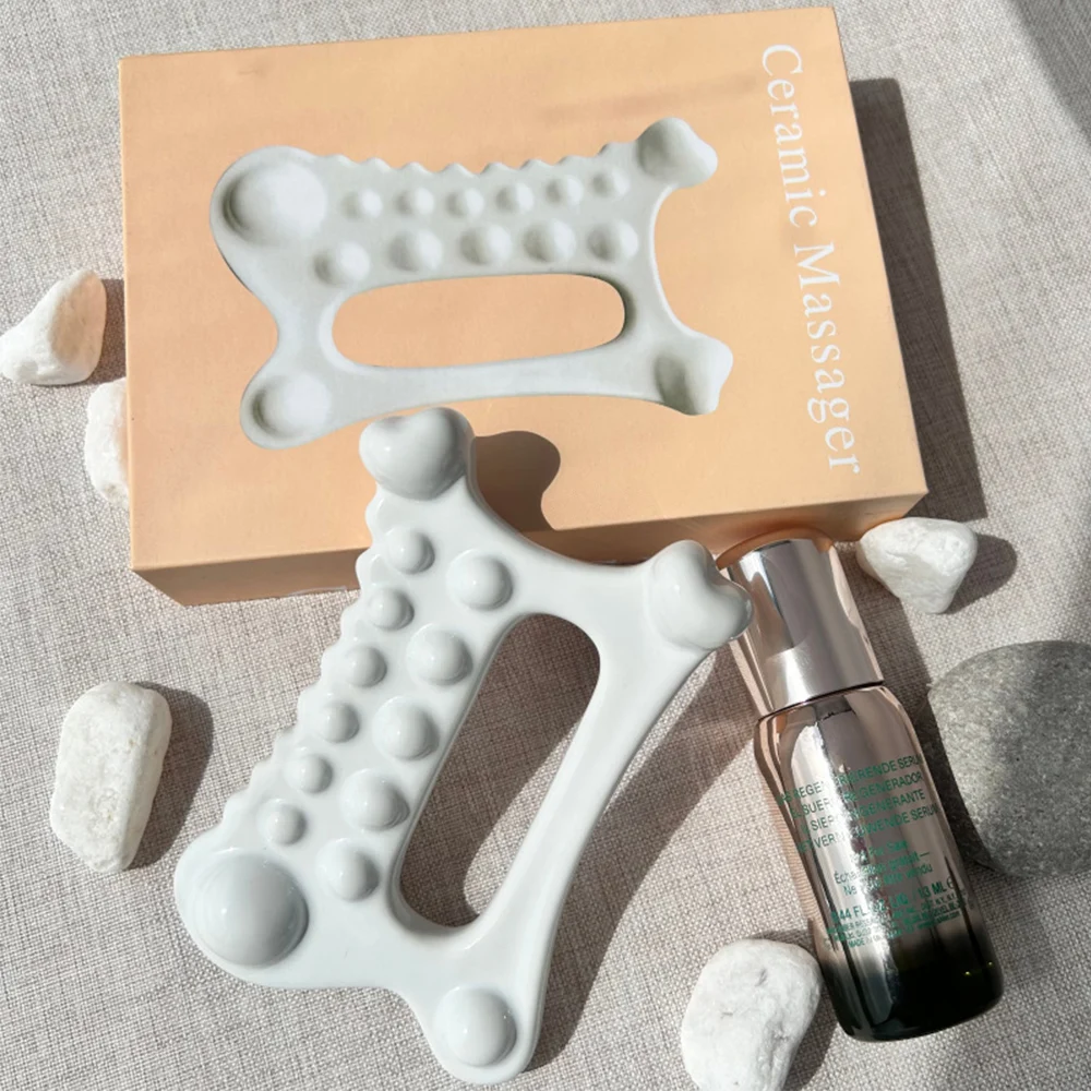 Strumenti Gua Sha in ceramica Face Lift Double Chin Remover massaggiatori più sottili per il viso Body Spa massaggiatore per Scratcher per la schiena per scolpire il corpo