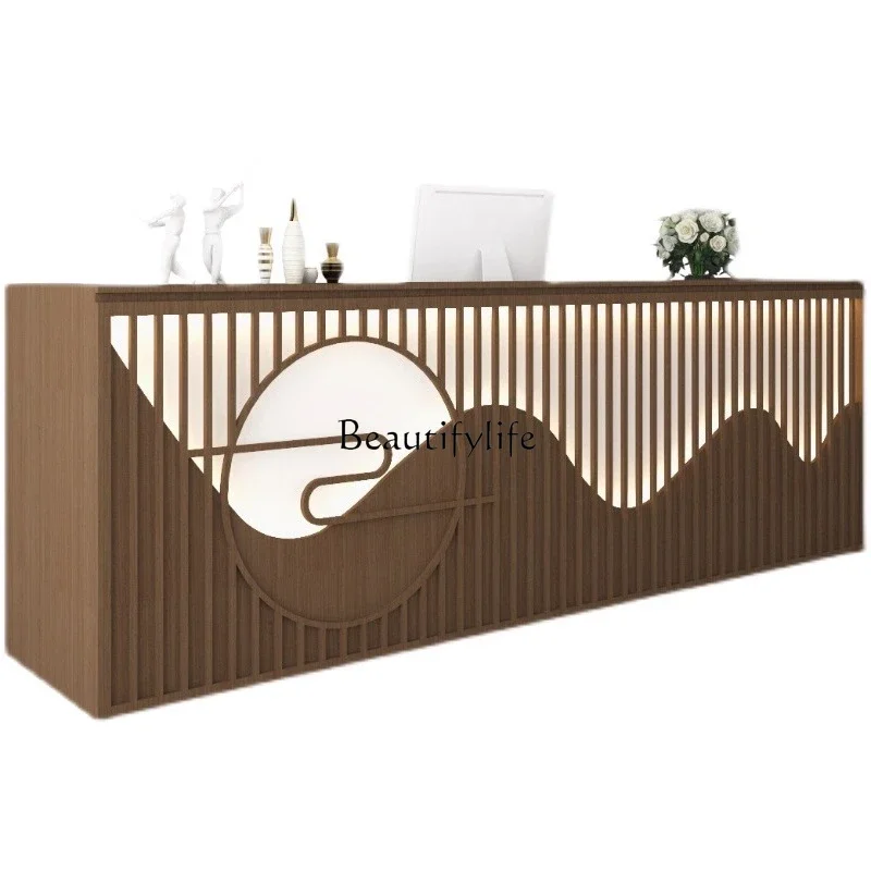 

ls 42Beauty salon checkout page simple modern Chinese retro health center reception small multi-function
