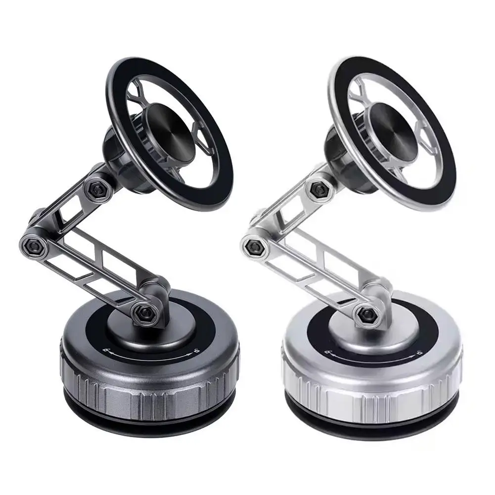 Foldable 360° Rotating Mechanical Arm Car Phone Holder Navigation Accessories Vacuum Universal Magnetic Mount Car Phone Sta Q6L1