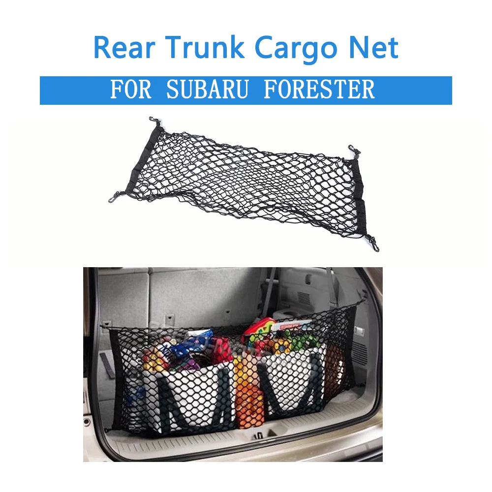 90cm * 30cm Universal bagasi belakang Boot kargo Net Mesh penyimpanan saku Organizer untuk Subaru Forester mobil menerima mengatur Net berdiri