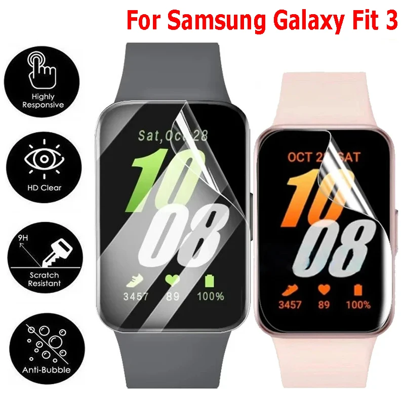 Soft Hydrogel Film For Samsung Galaxy Fit 3 Anti-scratch Screen Protector for Galaxy Fit3 Protective Films Not Glass Watch Cover