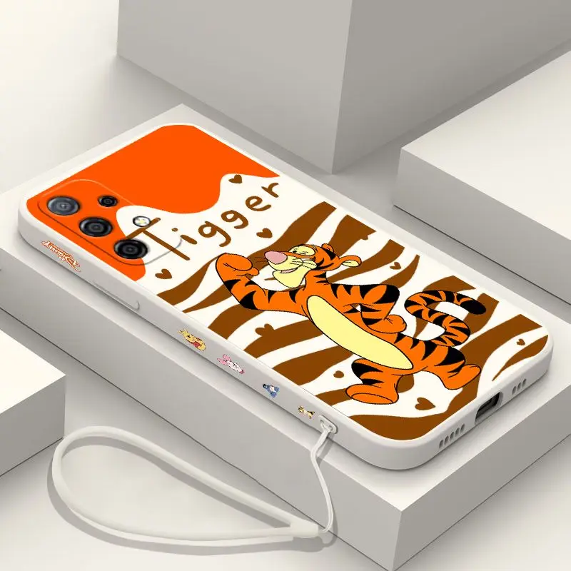 Casing ponsel Tigger lucu, pelindung ponsel untuk Xiaomi Mi CC9 13 12 12T 11 11T Ultra 10 10T 9T 9SE 8 Pro Lite 5G dengan tali tangan