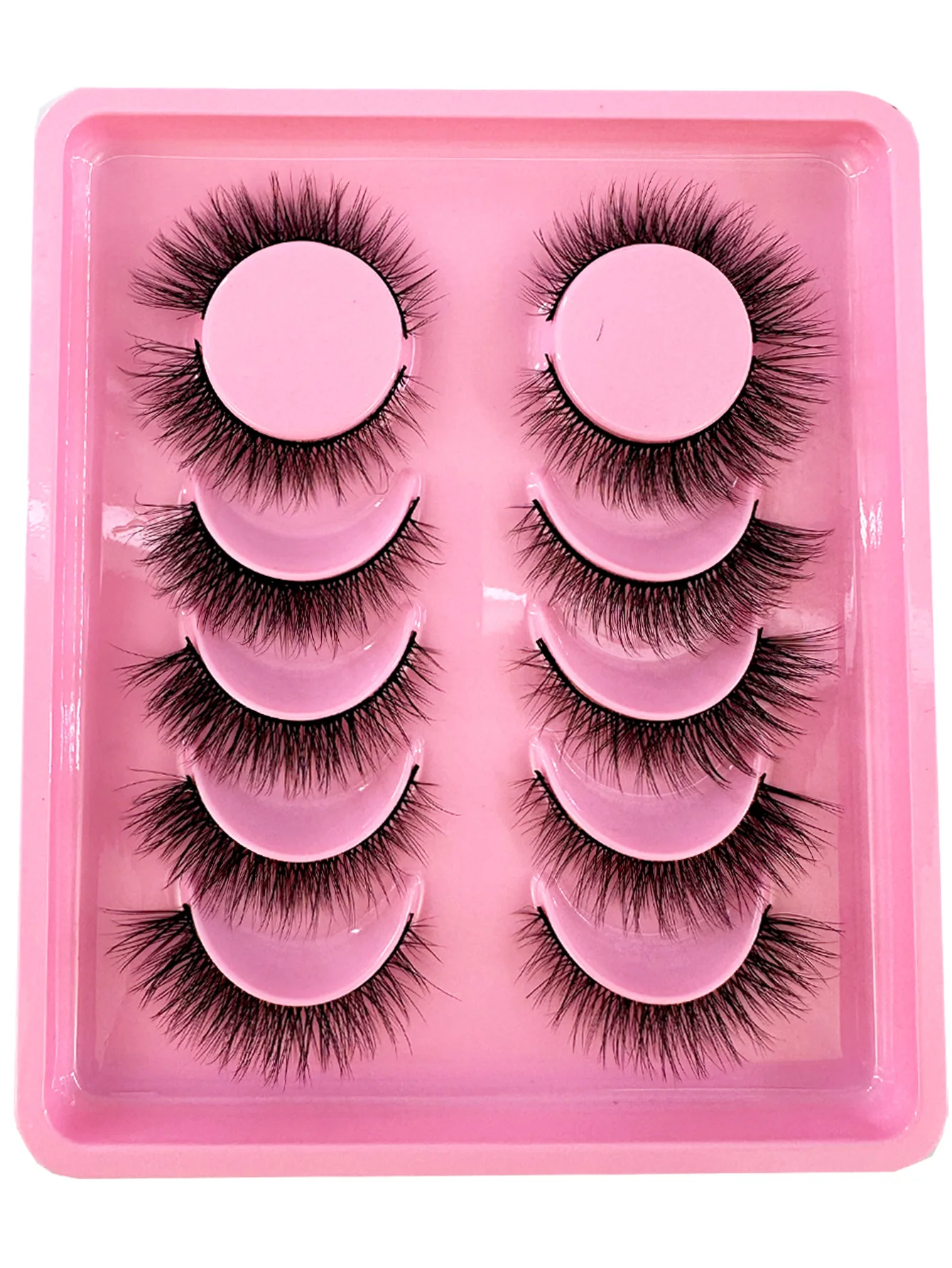 6 أزواج من الرموش الطبيعية القصيرة ثلاثية الأبعاد رموش المنك رقيق حجم المنك الرموش الصناعية القسوة الحرة رموش ناعمة يشكلون Cilios