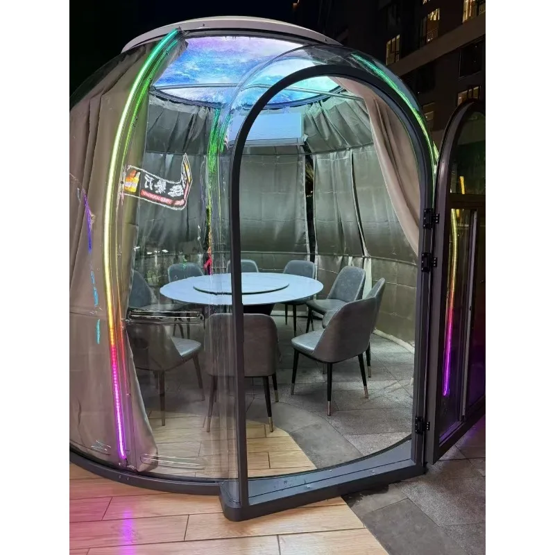 Camping Waterproof PC Material Perfect For Family Adventures&Stargazing Night  ATransparent Starry Sky Igloo Dome Bubble Tent