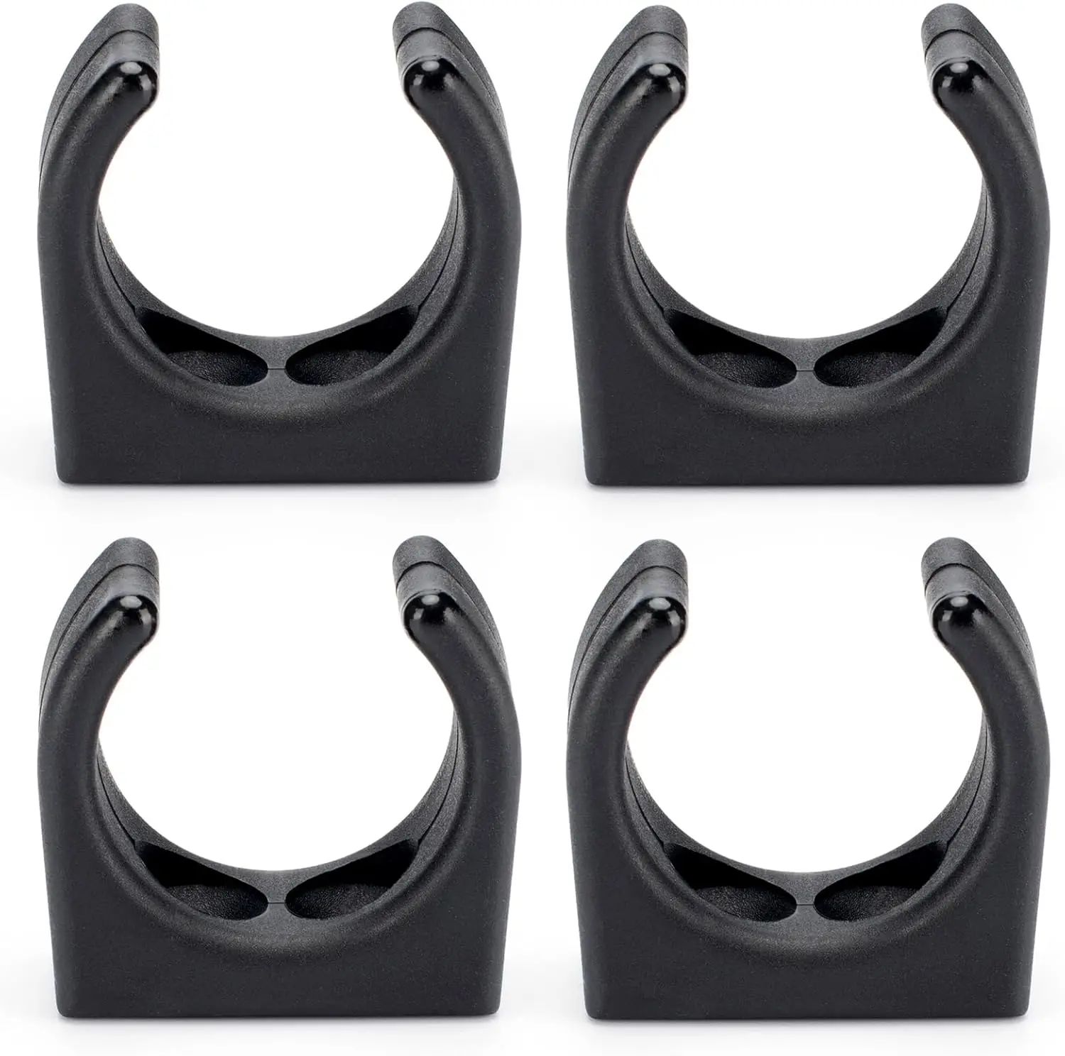 

4PCS Boat Hook Holder Nylon Boat Ladder Clip Black Paddle Stowage Clamp for1-1/4 Inches Diameter tbue