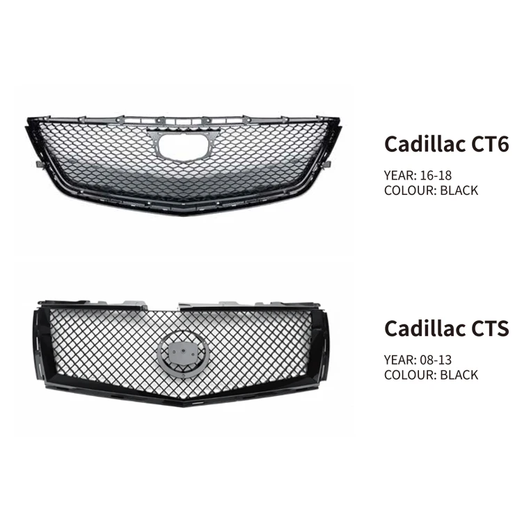 Tiypeor Newly Modified Sporty Style Car Front Bumper Grille Car Grille Radiator Honeycomb Grille Suitable for Cadillac Standard