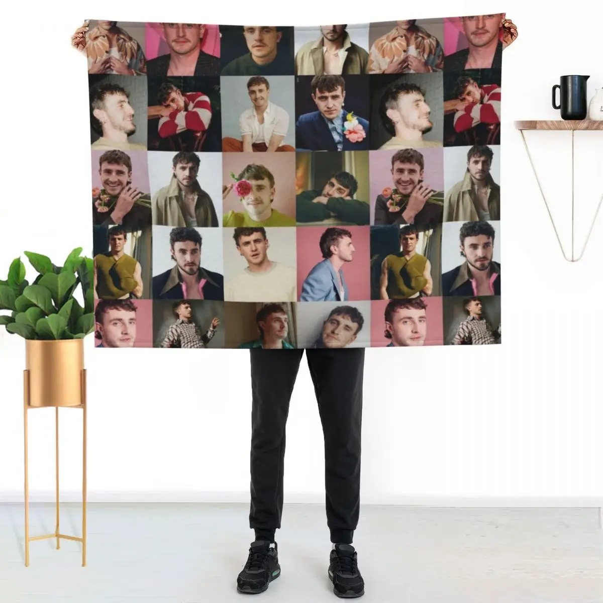 

Paul Mescal Throw Blanket Ultra Soft Flannel Fleece Blanket for All Seasons