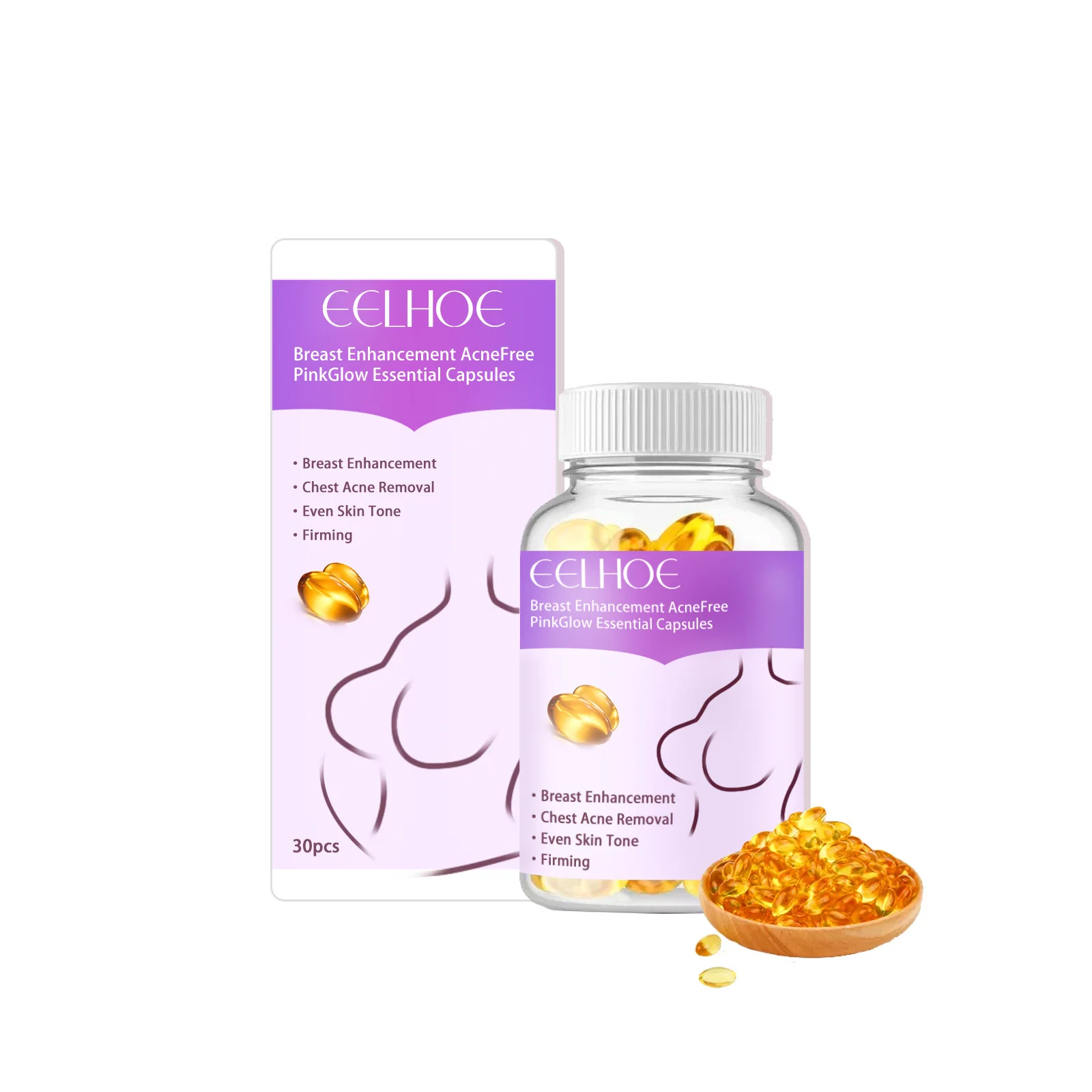 Breast Augmentation Oil Capsules to Increase Buttocks and Breasts Vitamin E in Oil Lift up Chest Tightening Breast Firming Oil