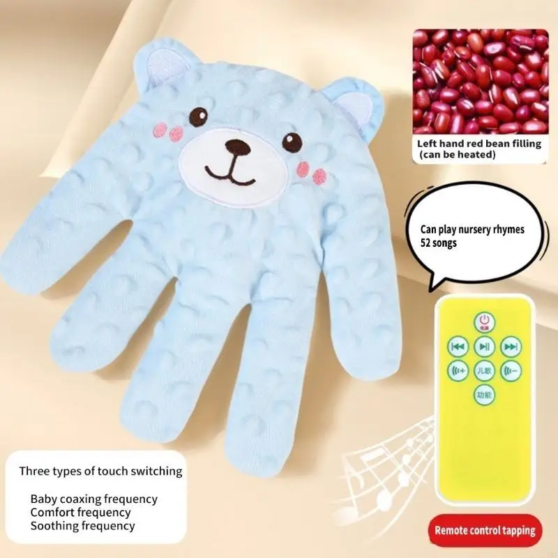 1 مجموعة من الرسوم المتحركة Dupease Depase Hand Texiet Relief Doll للرضع مريح لعبة مضادة للبدء مع وحدة تحكم عن بعد 24BE